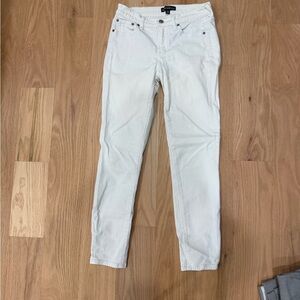 J. Crew White Denim Jeans with Branded Button